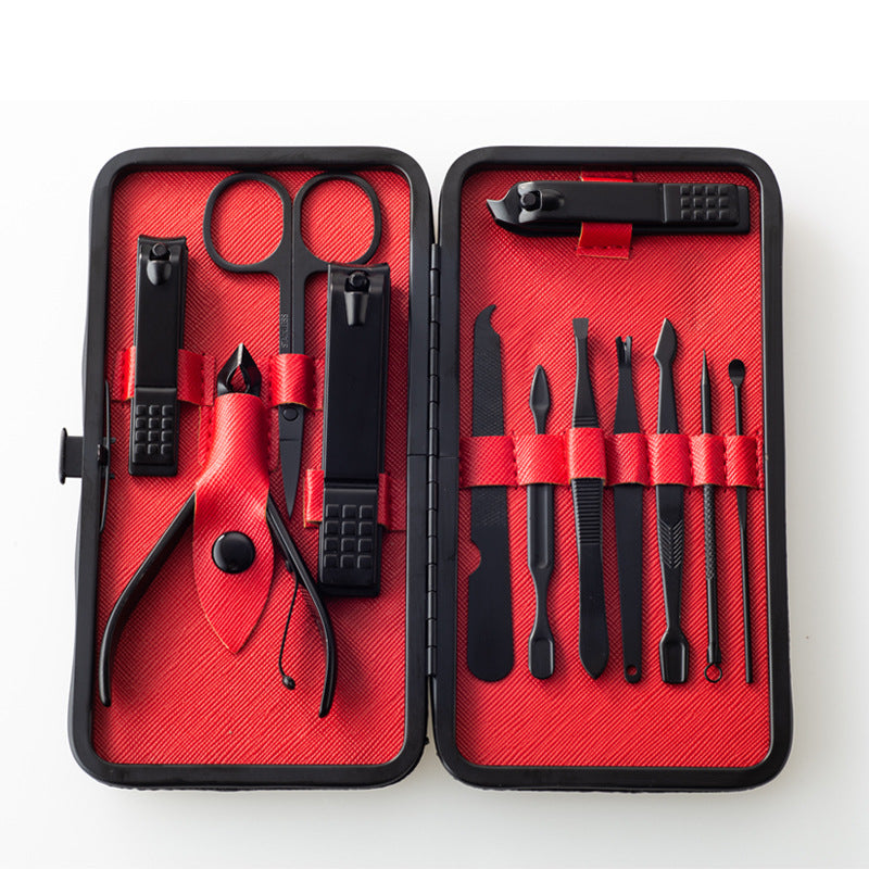 Black nail clippers set