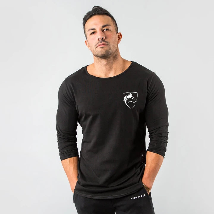 New fitness men’ breathable long sleeve t-shirt
