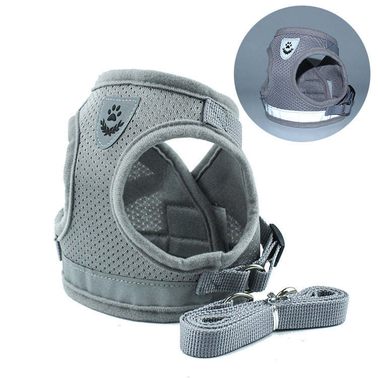 Pet chest harness vest-style dog leash