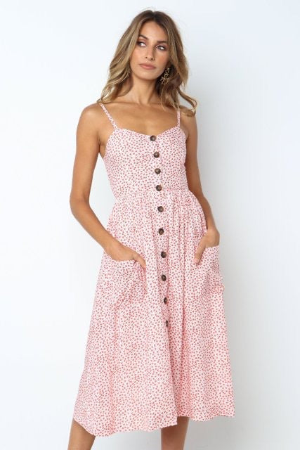 Europe and America women sling one-piece dress