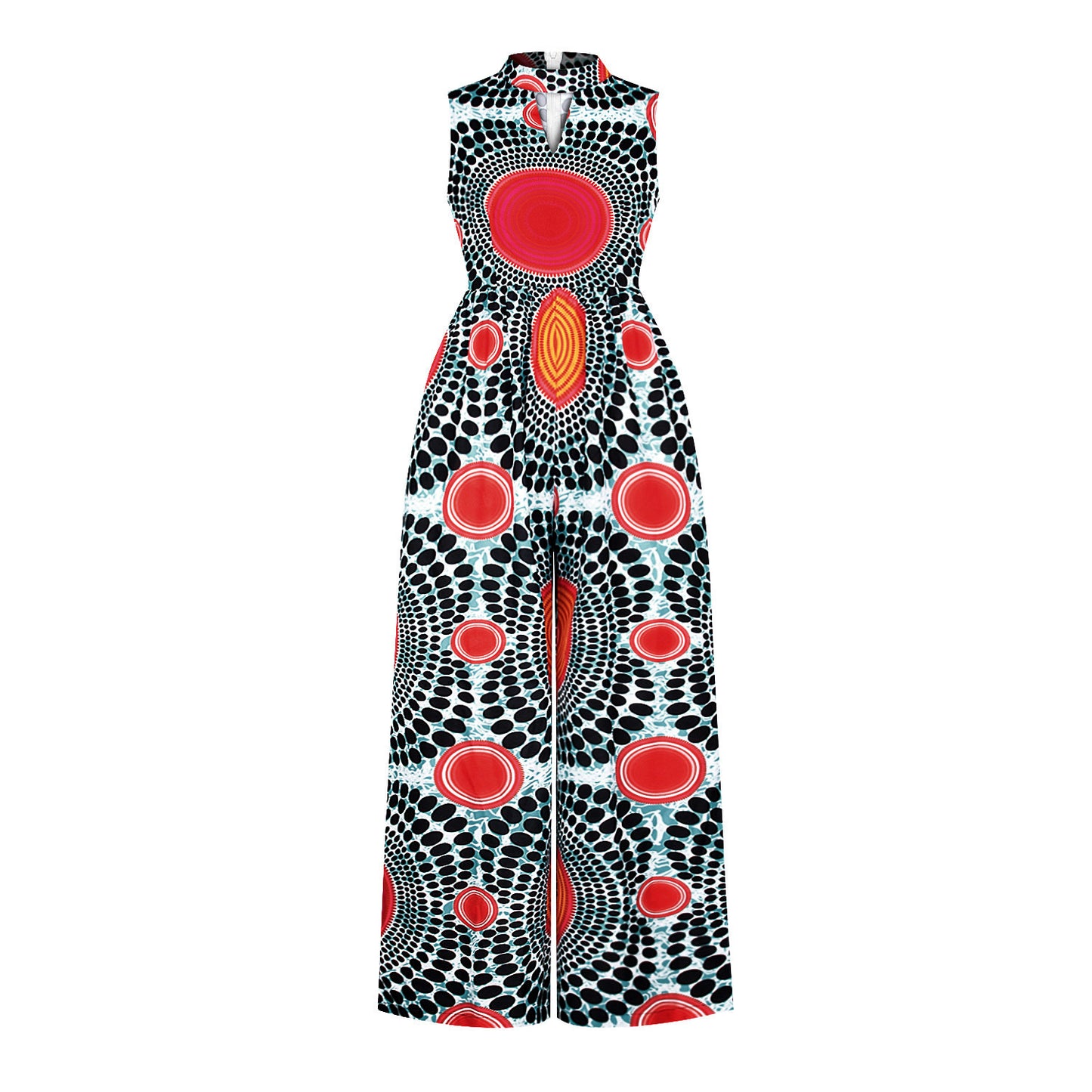 Hot sale women digital printing sleeveless jumpsuit