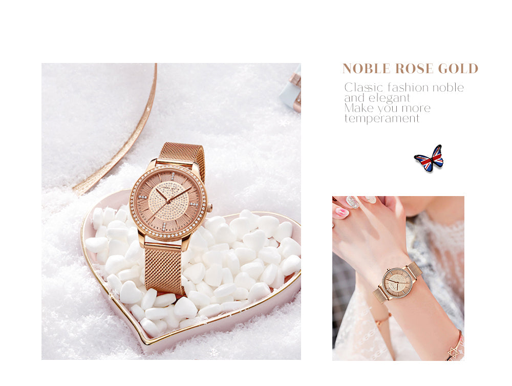 Luxury Japanese Women quartz Rhinestone Wrist Watches - Watch & Jewelry