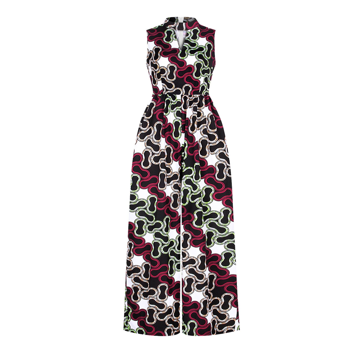 Hot sale women digital printing sleeveless jumpsuit