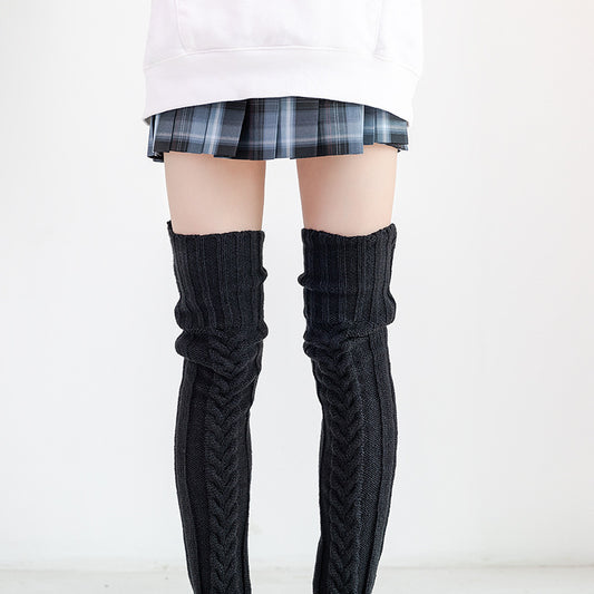 Hot selling women over-the-knee long tube knitted socks