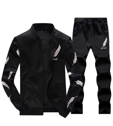 New men’s spring fashion baseball collar casual suit