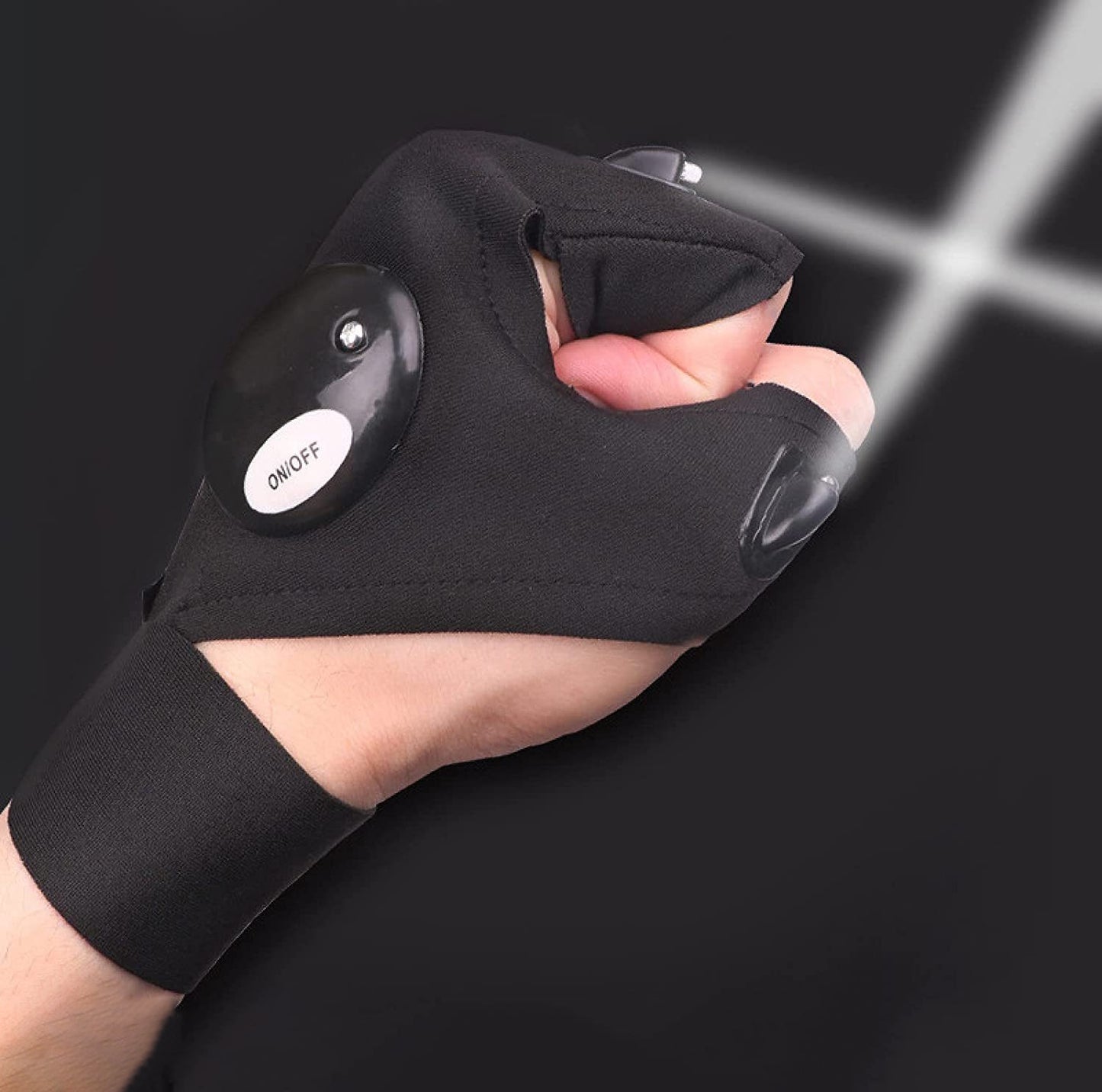 LED flashlight fishing sports gloves