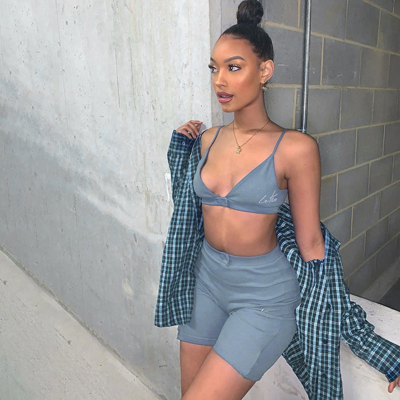 New women sling sporty two-piece set