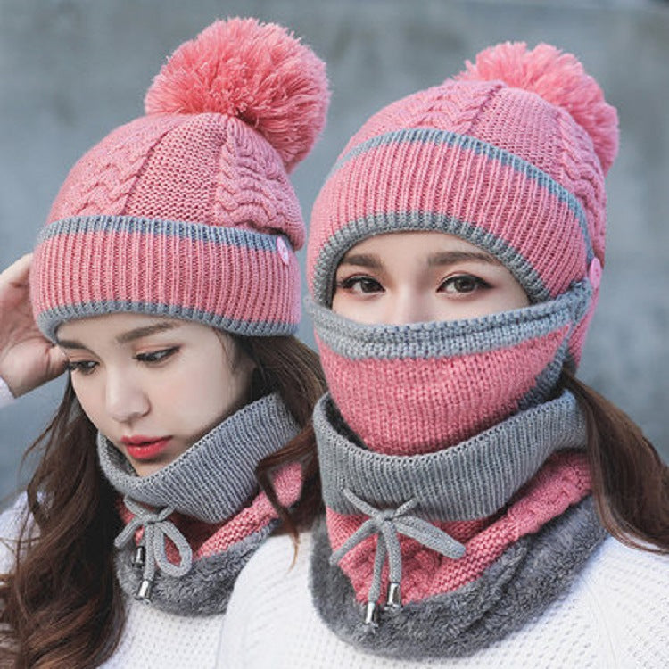 Korean women men’s winter warm cycling cap