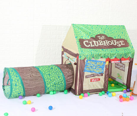 Children's printing tunnel ocean ball game house three-piece set