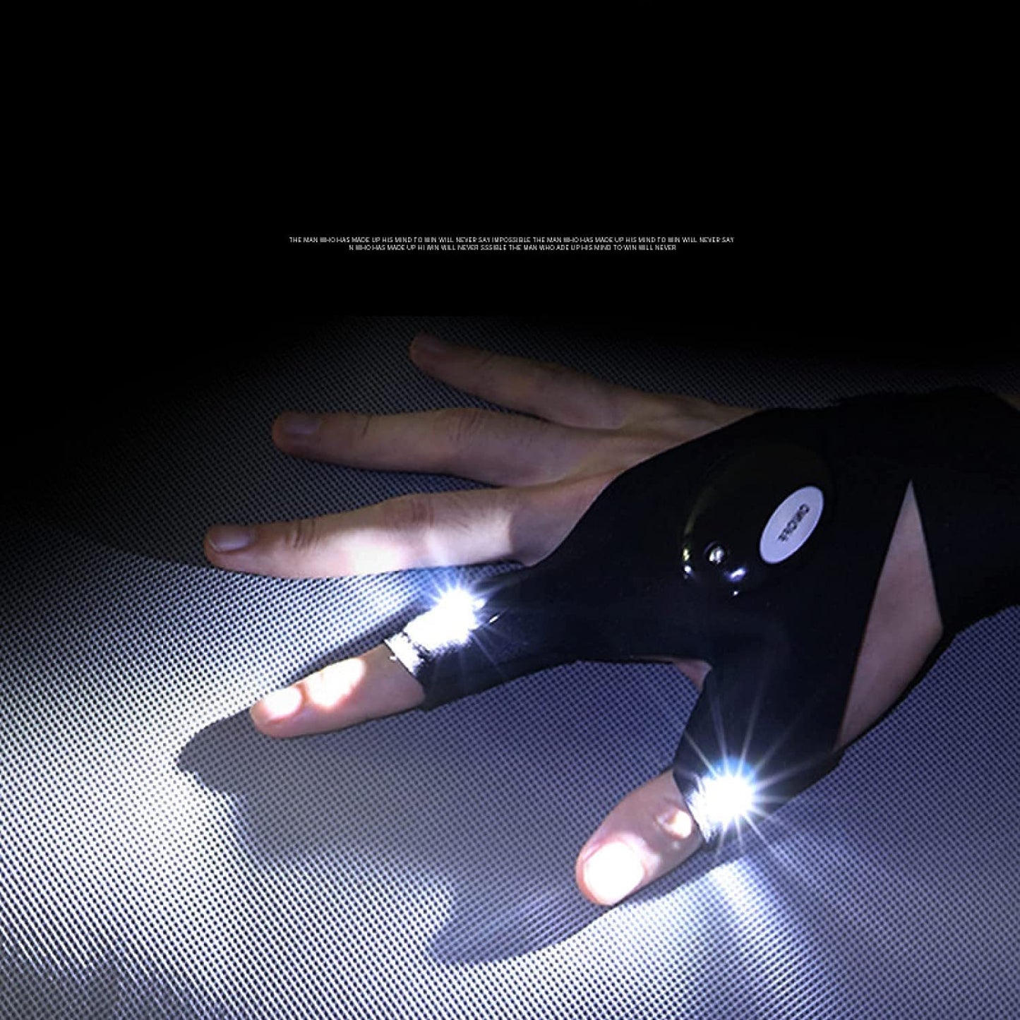 LED flashlight fishing sports gloves