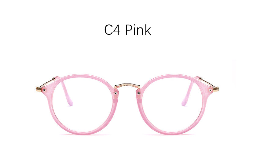 Korean women ultralight round face big frame glasses