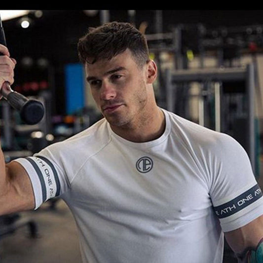 Men’s fitness sweat-absorbent breathable t-shirt