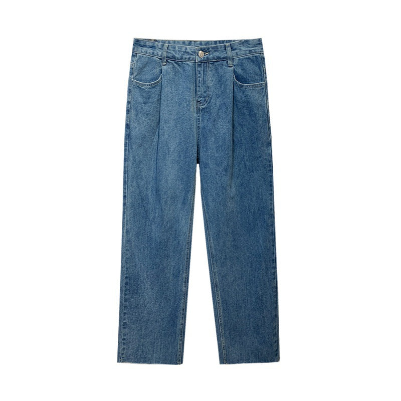 MYQ Korean Men’s new nine-point wide-leg jeans
