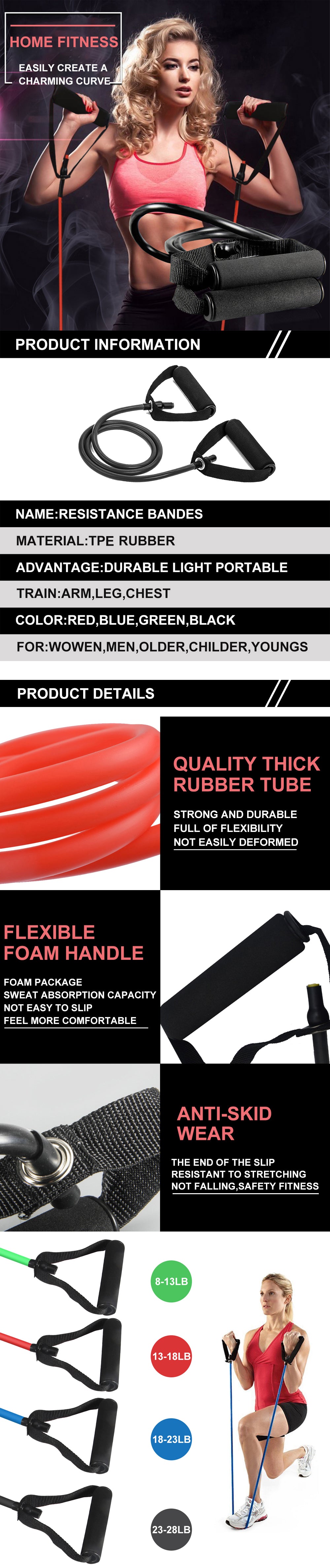 Sports Fitness Elastic Resistance Bands