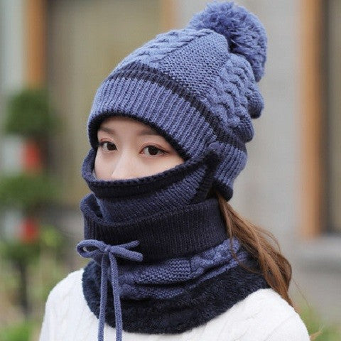 Korean women men’s winter warm cycling cap