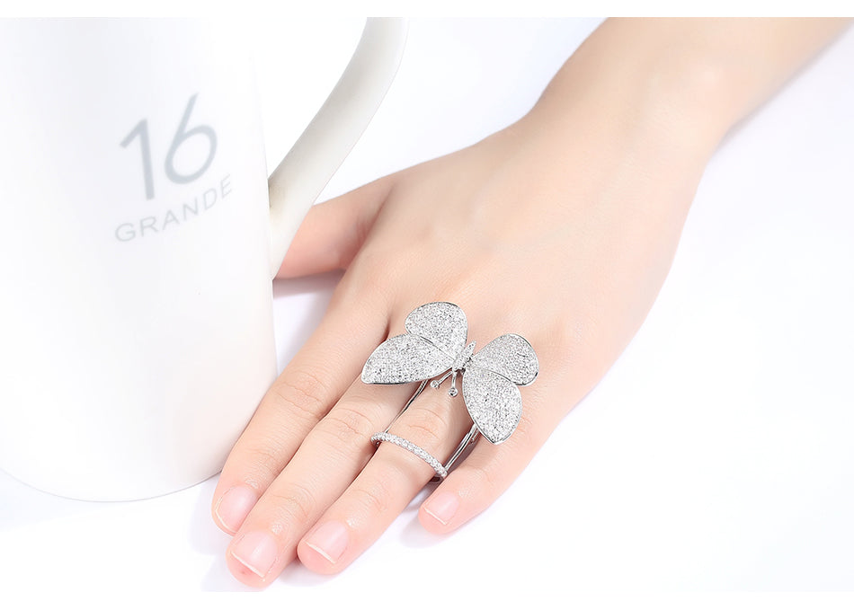LUOTEEMI Danced Butterfly Rings for Women - Watch & Jewelry
