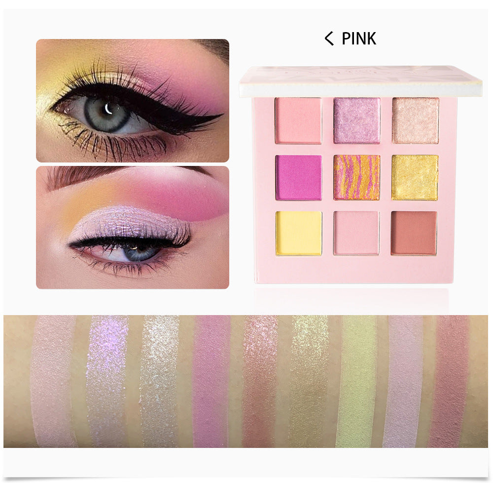 HANDAIYAN 9 Color Pearlescent Matte Eyeshadow Palette