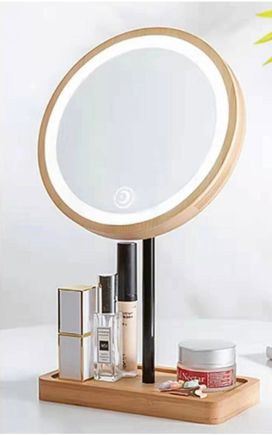 Korea Wooden LED makeup mirror