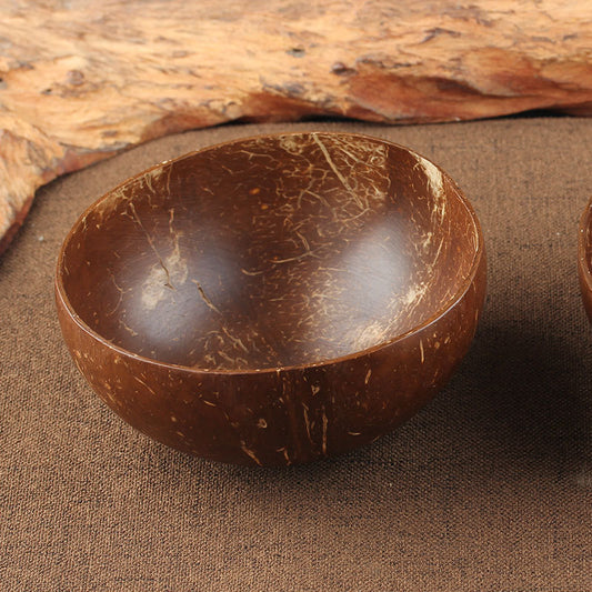 Natural Log Coconut Shell Bowl