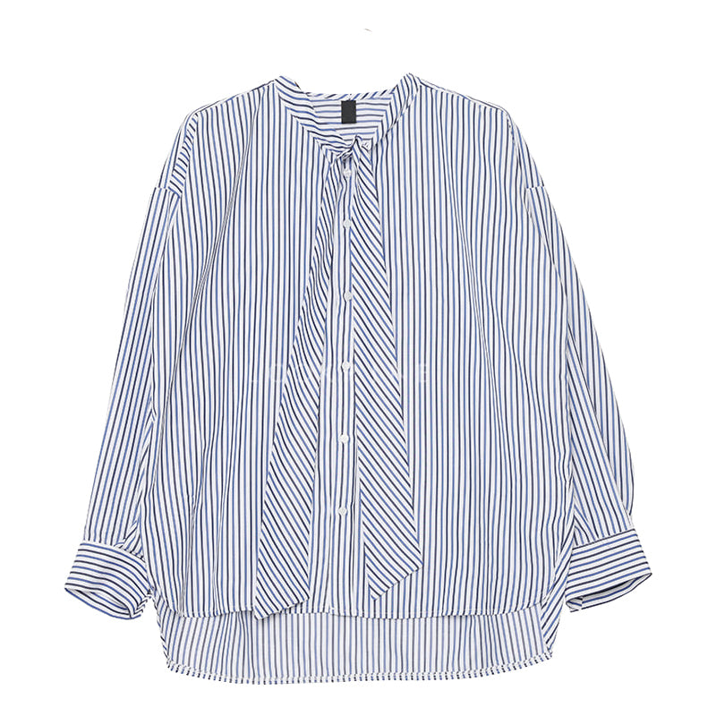 MRCYC Korean Men’s trend casual tie striped shirt