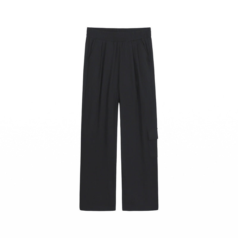 MYQ Korean Men’s trend linen ice silk casual trousers