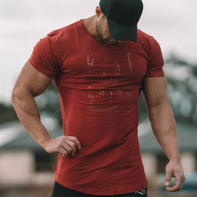 Summer Men’s printed cotton sports t-shirt
