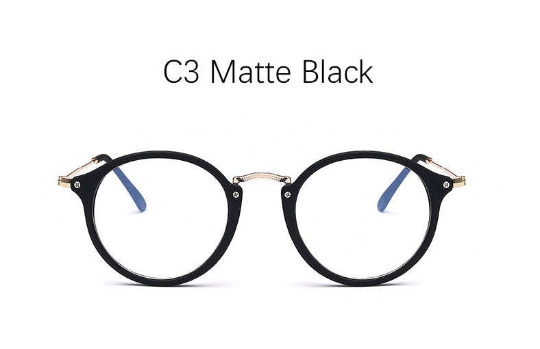 Korean women ultralight round face big frame glasses