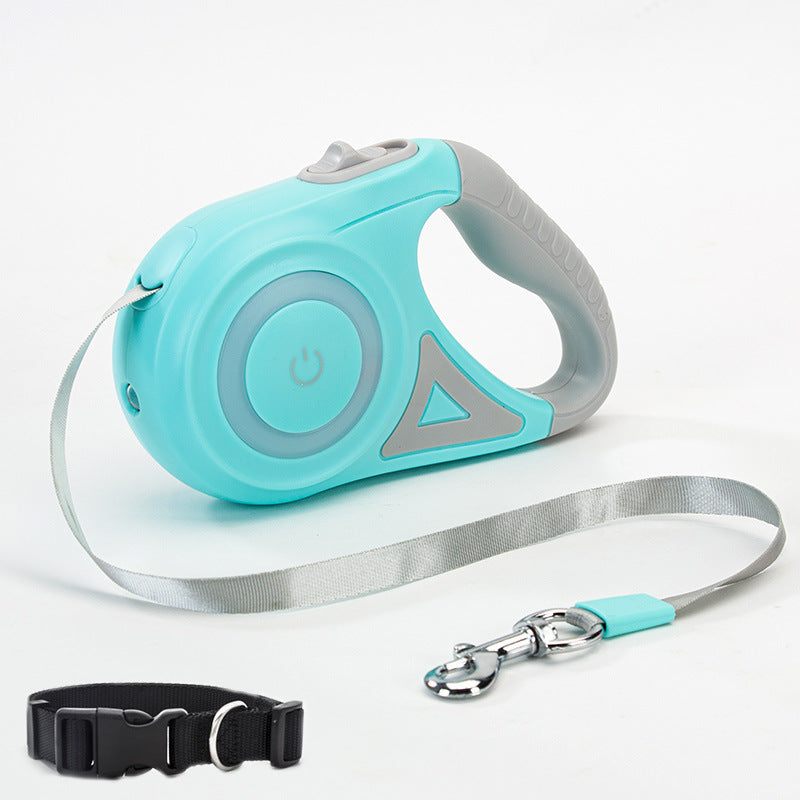 Dog luminous leash automatic retractable dog chain