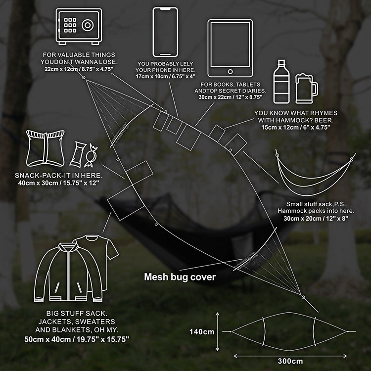 Travel outdoor anti-rollover sport camping hammock