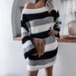 New women one-word neck strapless sweater
