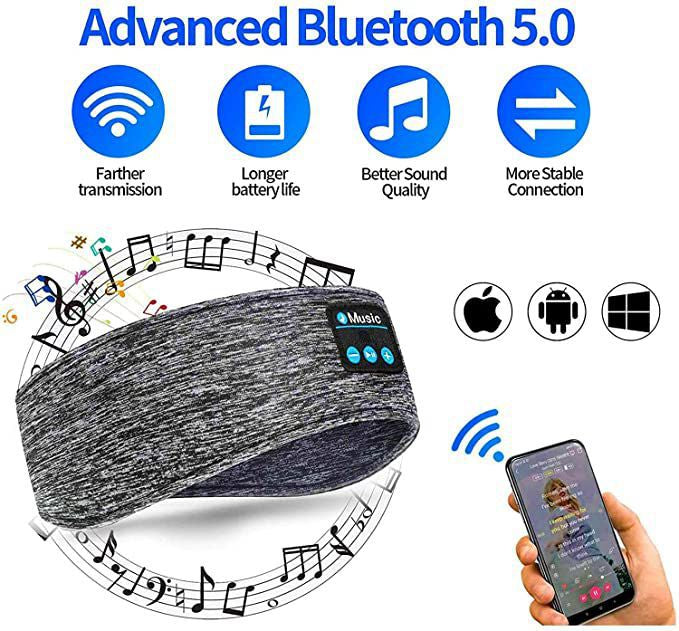 3 in 1 Wireless sports bluetooth music headband sleep eye mask