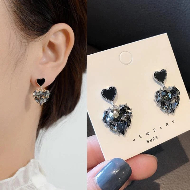 New rhinestone love earrings for women - Watch & Jewelry