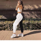 Hot sale women contrast color beam-leg pants