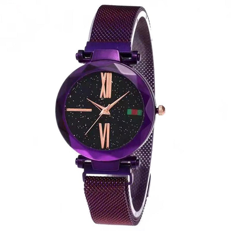 Luxury Women Stainless Steel Mesh Hook Buckle Quartz Wrist Watch - Watch & Jewelry