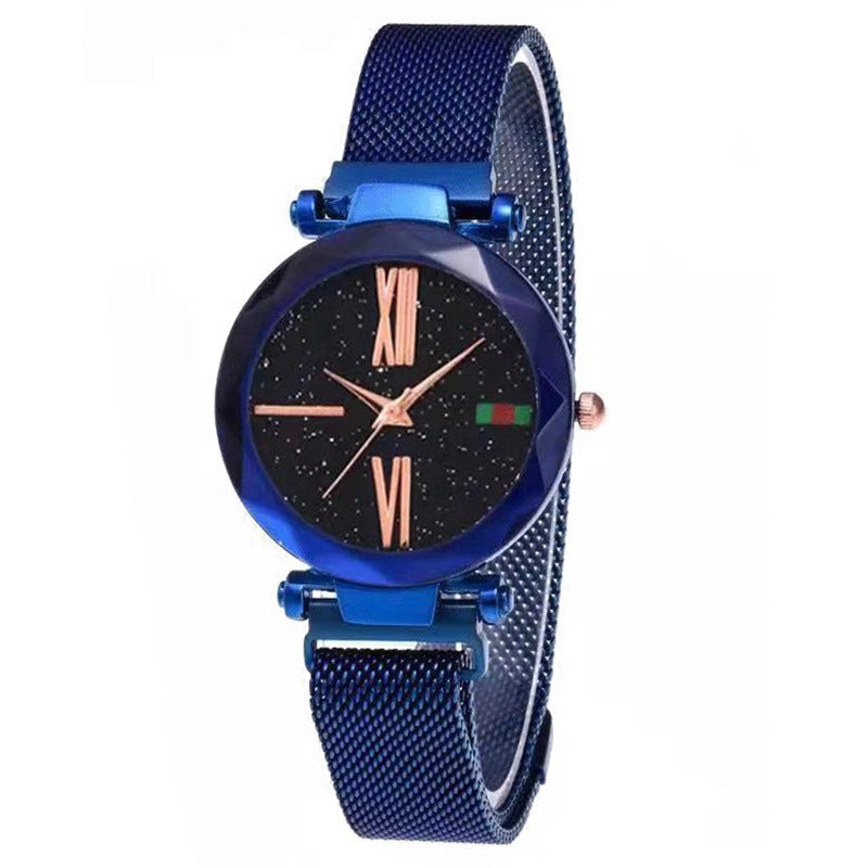 Luxury Women Stainless Steel Mesh Hook Buckle Quartz Wrist Watch - Watch & Jewelry