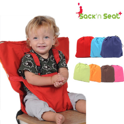 Portable all-in-one baby colorful dining chair with protective belt