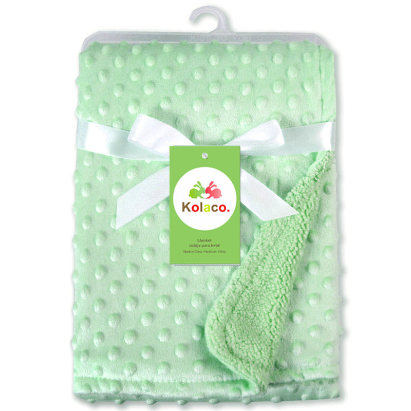 Peas soft double-layer thermal insulation bubble blanket I Stroller blanket