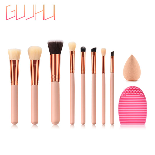 GUJHUI Makeup brushes water drop puff set