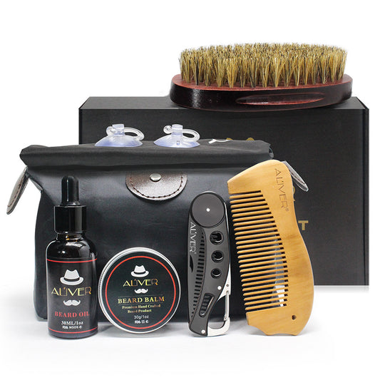 ALIVER beard care beard apron set