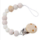 Baby teether soothing wooden pacifier clip anti-dropping chain
