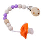 Baby teether soothing wooden pacifier clip anti-dropping chain