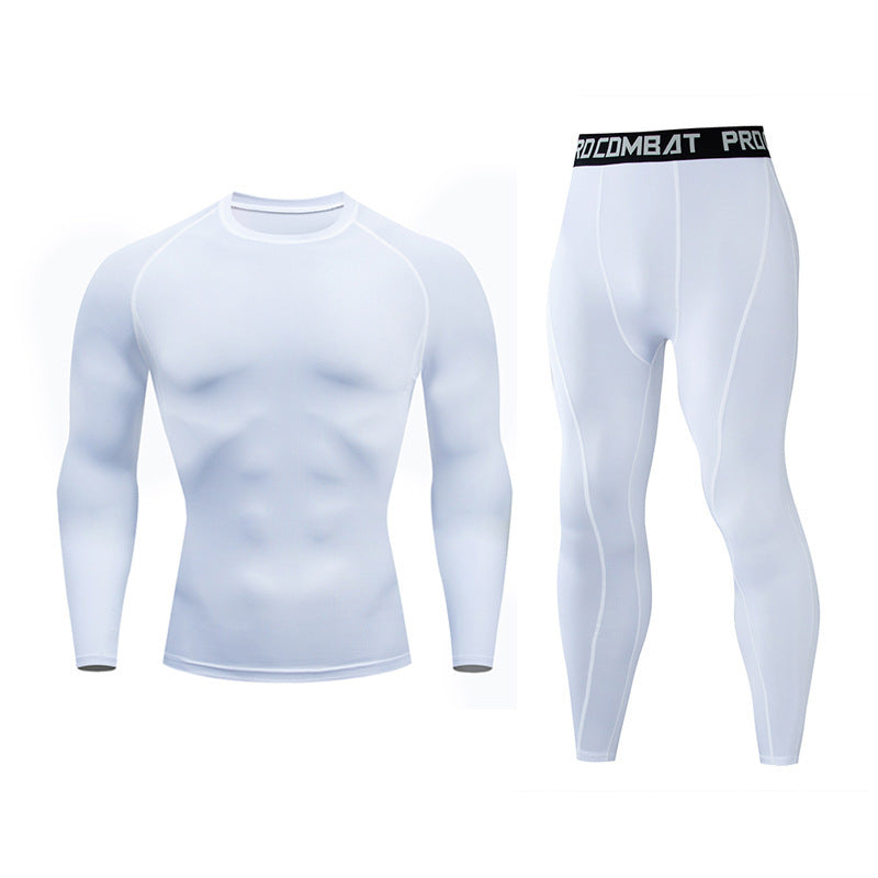 Men’s fitness sports long-sleeved quick-drying tights riding suit