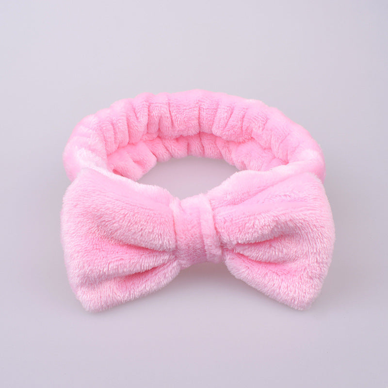 Women Flannel Soft Bowknot Hair Band