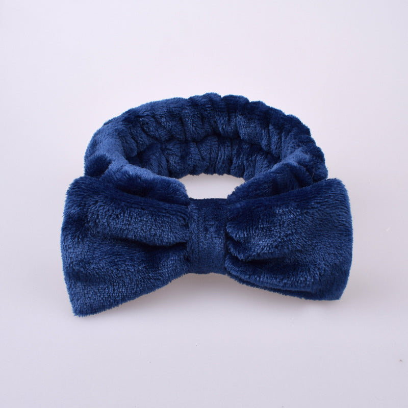 Women Flannel Soft Bowknot Hair Band