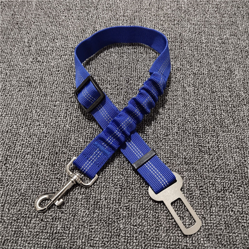 Pet reflective elastic seat safety belt