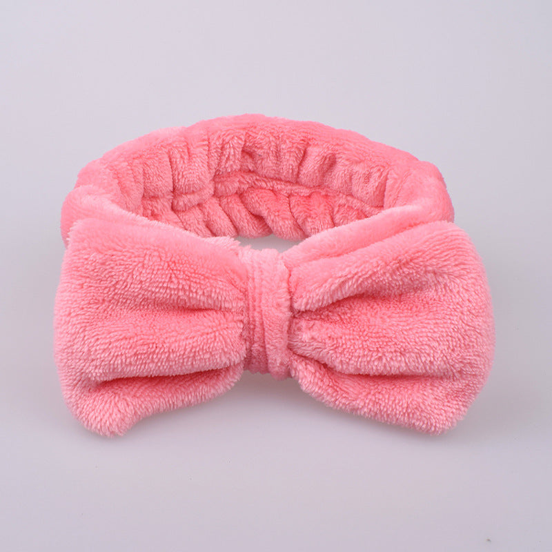 Women Flannel Soft Bowknot Hair Band