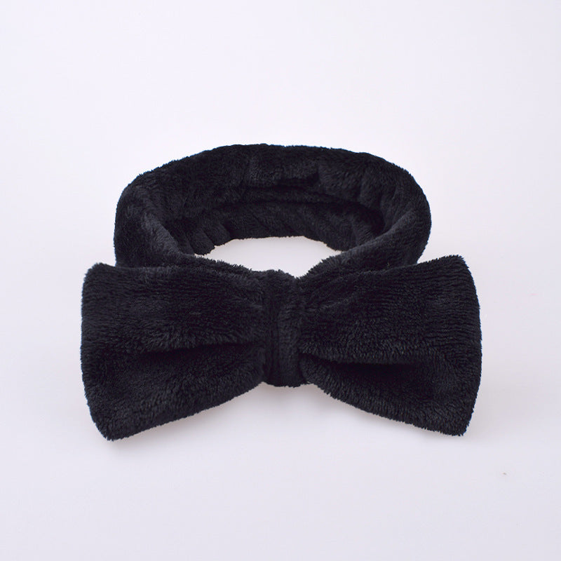 Women Flannel Soft Bowknot Hair Band