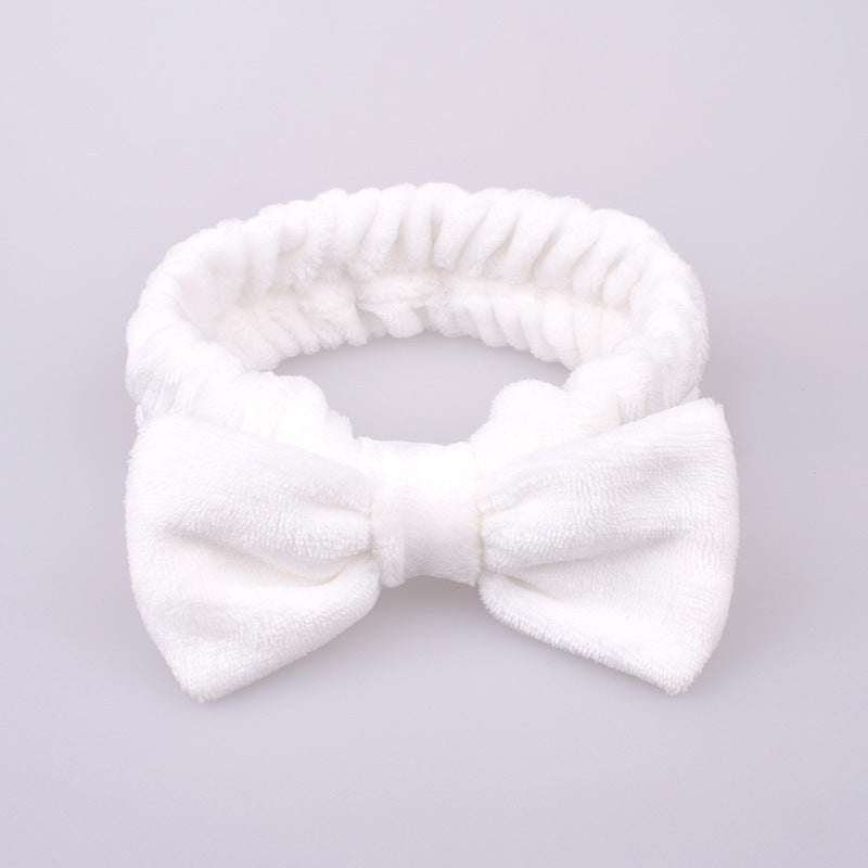 Women Flannel Soft Bowknot Hair Band