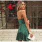 Hot style women ruffle sling printed dress