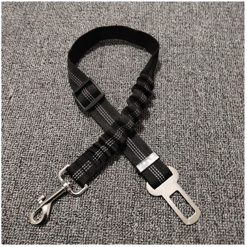 Pet reflective elastic seat safety belt